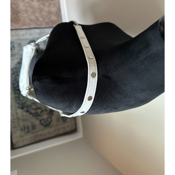 REBECCA MINKOFF White Leather Mini MAC Convertible Crossbody Bag - Picture 5 of 7